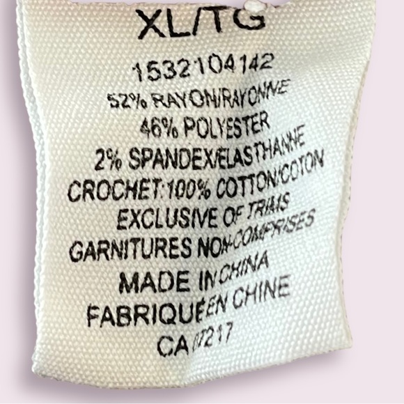 Beautiful Super Soft Knit Tank Top heathered brown with lace butterfly size XL - Picture 7 of 9